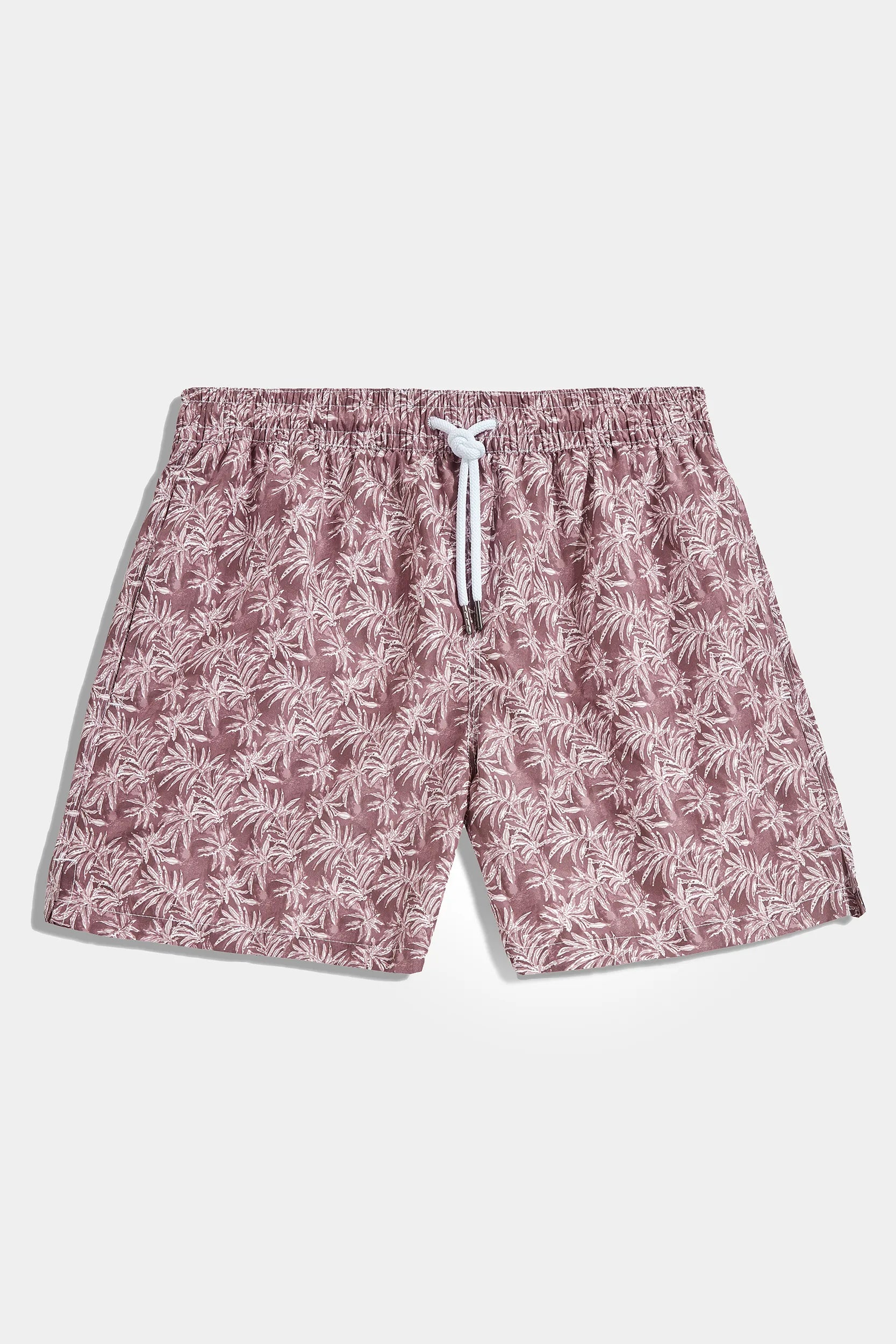 Burgundy palm swimshorts - Made in Italy