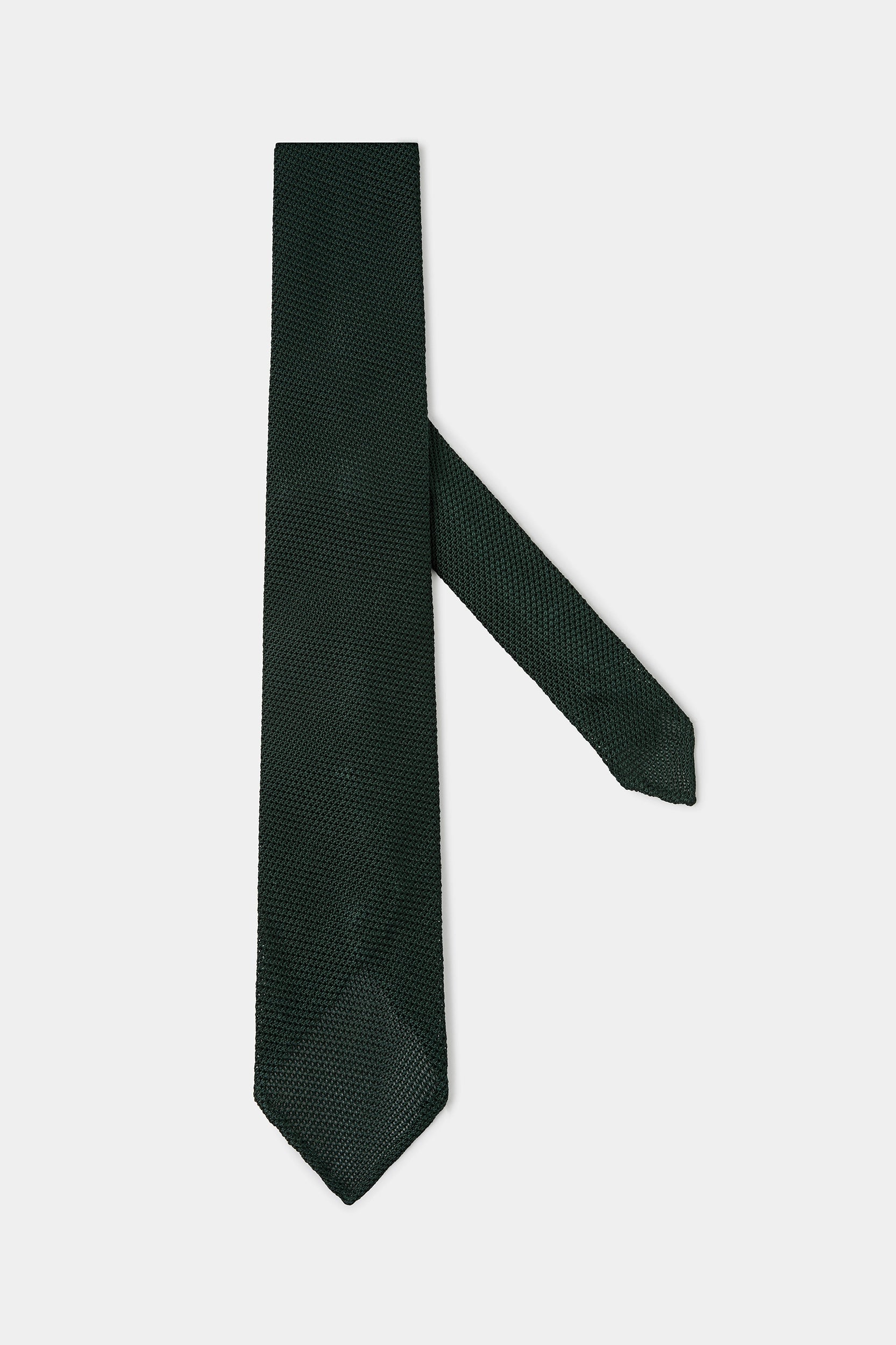 Green grenadine silk tie - Hand Made In Italy