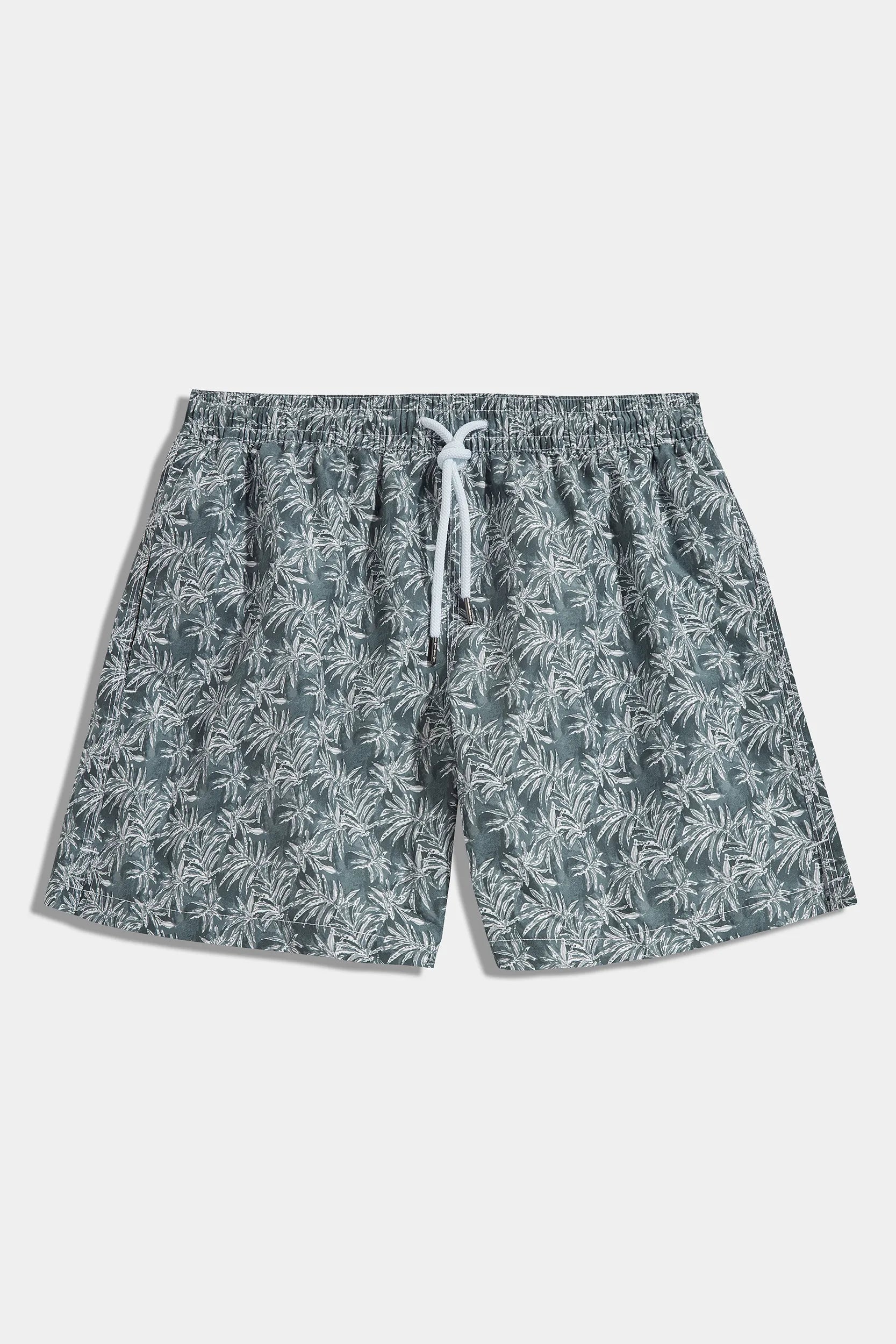 Green palm swimshorts - Made in Italy