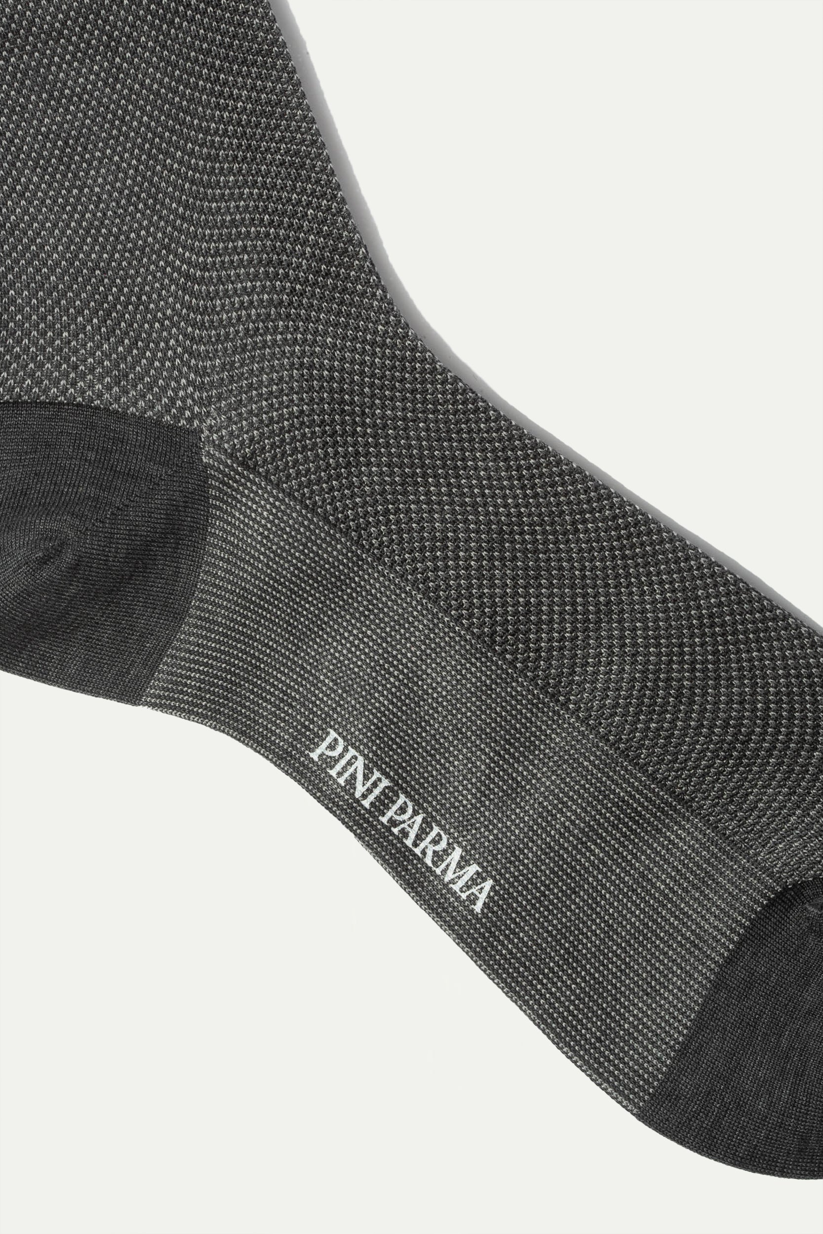 Grey patterned short socks - Made in Italy