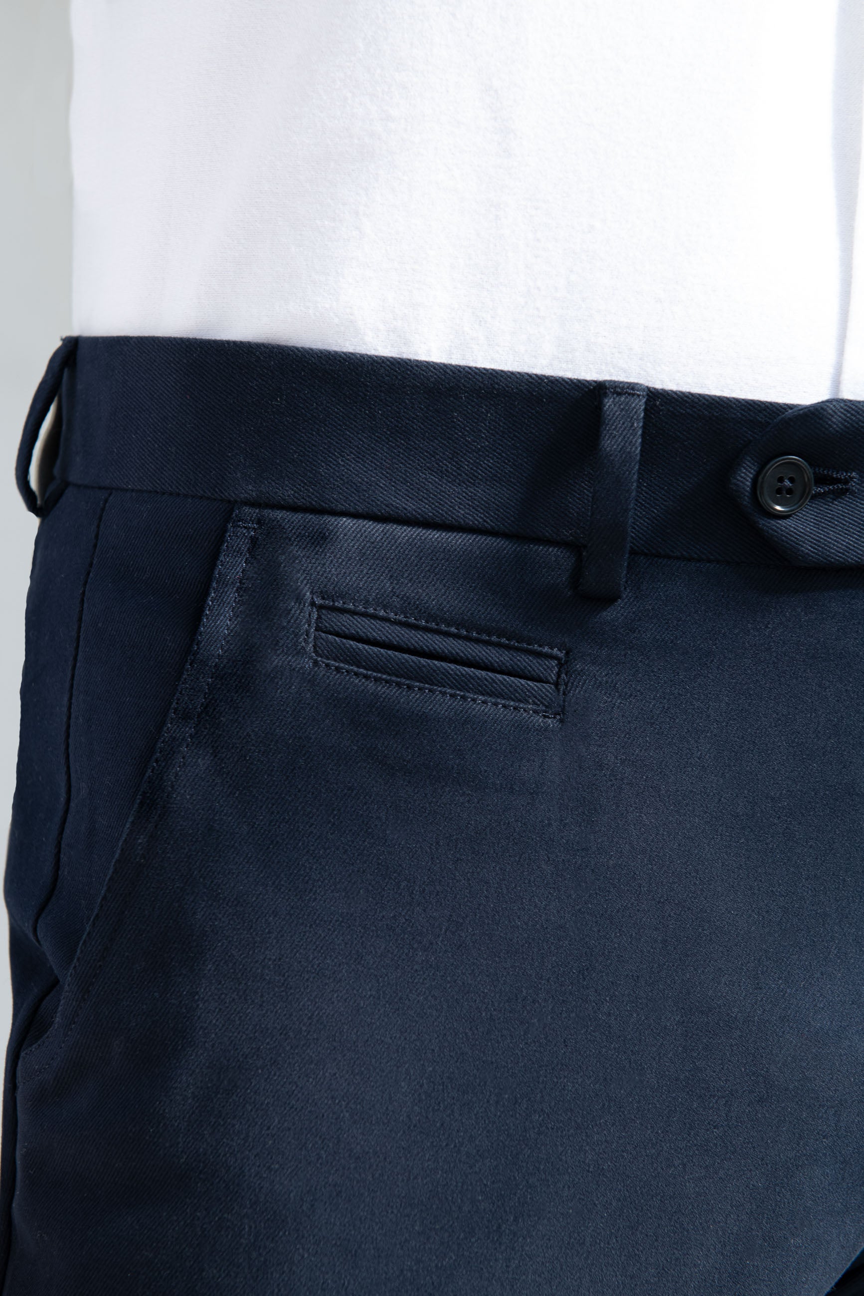 Blue cotton and cashmere Garda trousers - Made in Italy