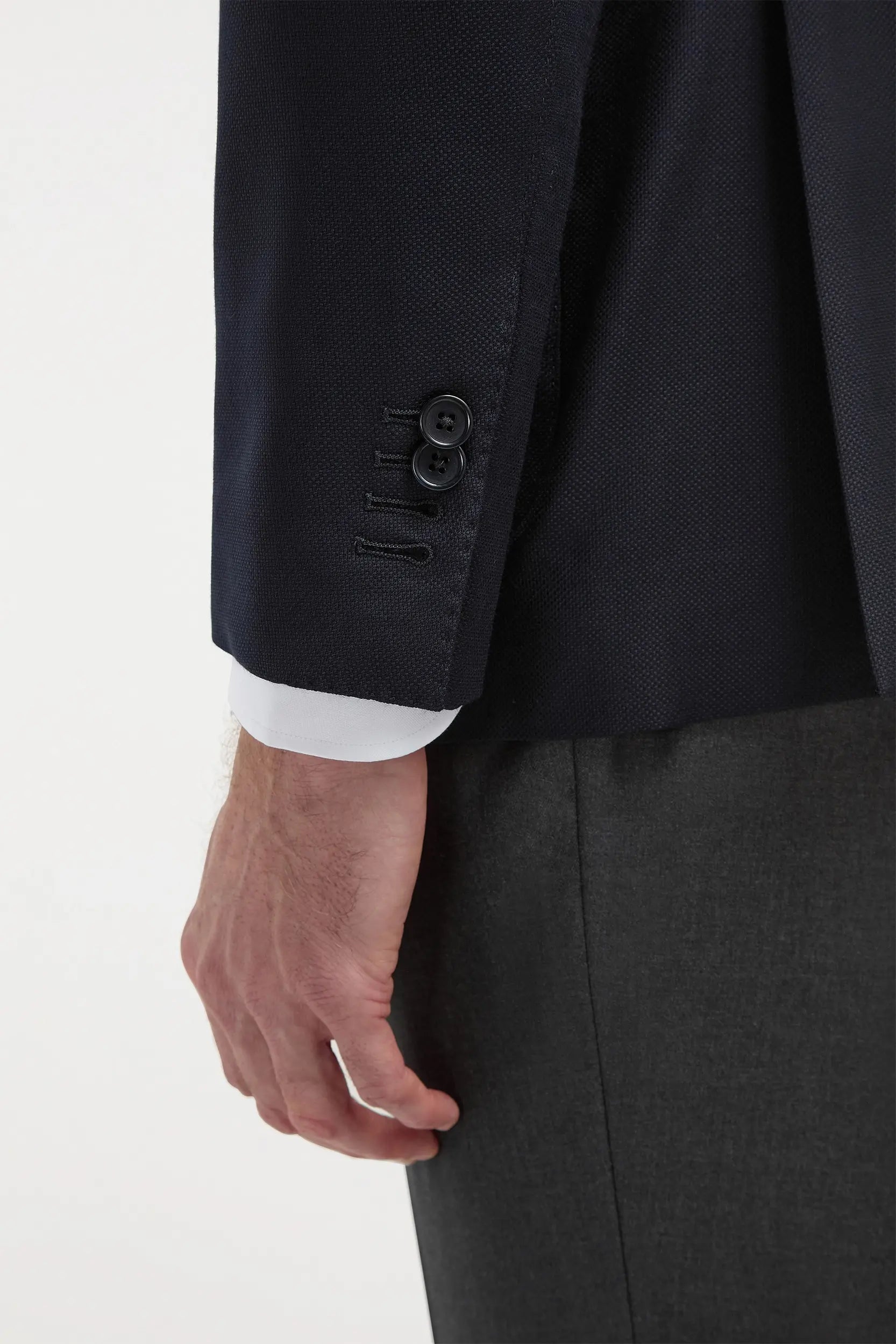 Blue Full Canvas Blazer - Made in Italy