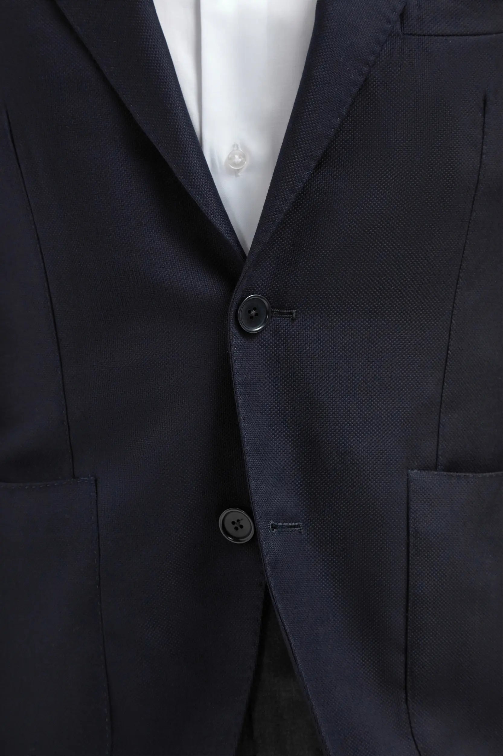 Blue Full Canvas Blazer - Made in Italy
