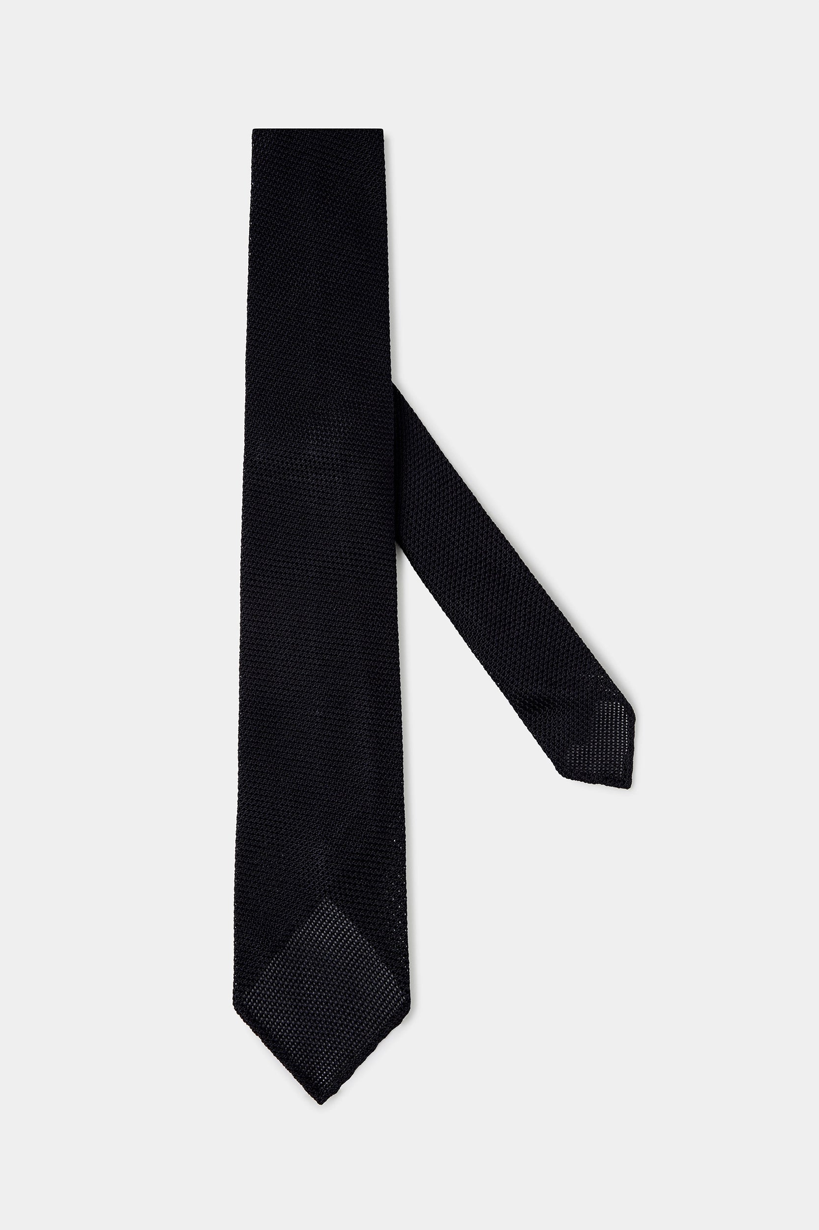 Blue grenadine silk tie - Hand Made In Italy